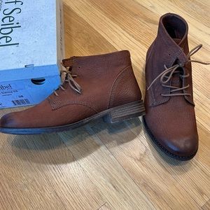 Josef Seibel Sienna 03 Hippo Castagne Lace-up Booties EU Size 38 - NEW!